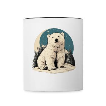 Polar Bear Eisbären Eisbär - Tasse zweifarbig - Weiß/Schwarz - Vorne