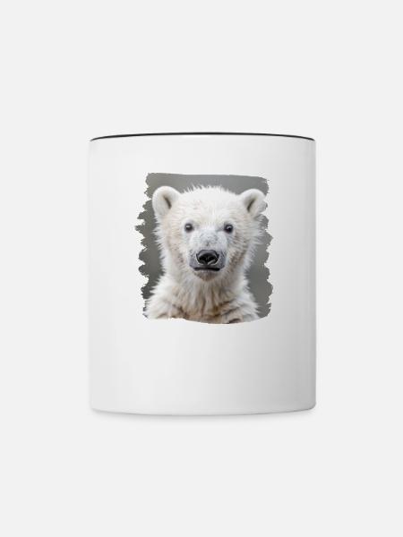 Polar Bear Eisbären Eisbär - Tasse zweifarbig - Weiß/Schwarz