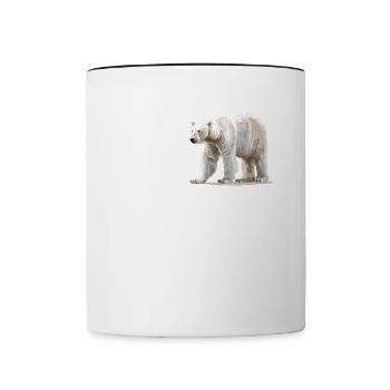 Polar Bear Eisbären Eisbär - Tasse zweifarbig - Weiß/Schwarz - Vorne
