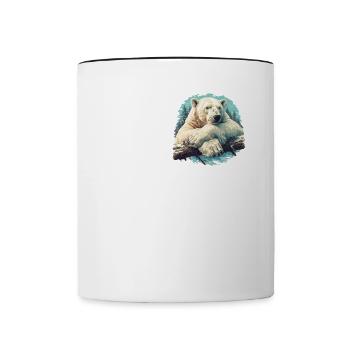 Polar Bear Eisbären Eisbär - Tasse zweifarbig - Weiß/Schwarz - Vorne