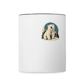 Polar Bear Eisbären Eisbär - Tasse zweifarbig - Weiß/Schwarz - Vorne