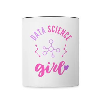 Data Science Fille Femme - Mug contrasté - blanc/noir - Devant