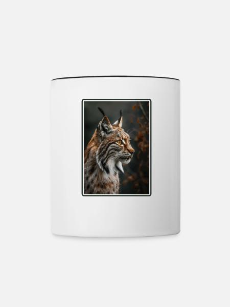 Lynx Luchse Luchs - Tasse zweifarbig - Weiß/Schwarz