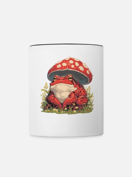 Toad Kröten Kröte - Tasse zweifarbig - Weiß/Schwarz