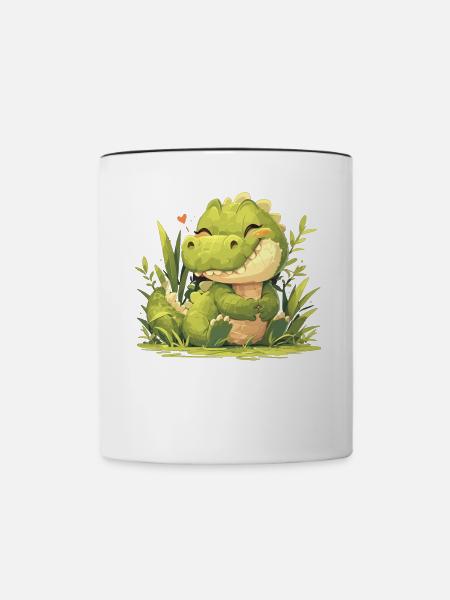 Alligatoren Alligator - Tasse zweifarbig - Weiß/Schwarz