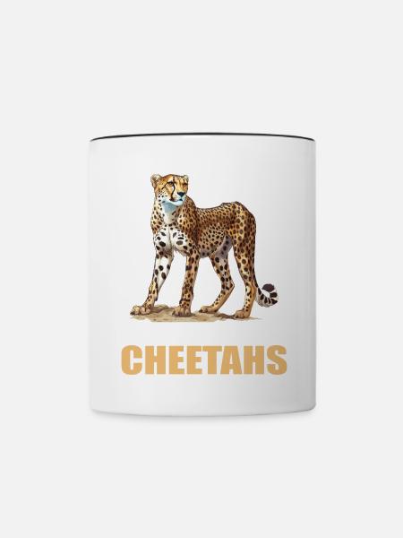 Cheetah Geparde Gepard - Tasse zweifarbig - Weiß/Schwarz