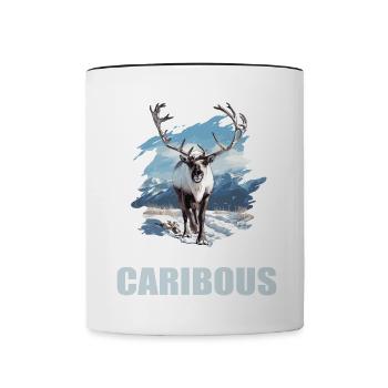 Caribou Karibus Karibu - Tasse zweifarbig - Weiß/Schwarz - Vorne