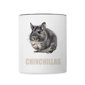 Chinchillas Chinchilla - Tasse zweifarbig - Weiß/Schwarz - Vorne
