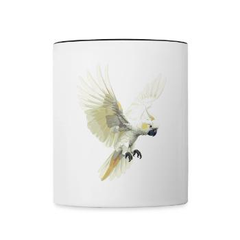 Cockatoo Cockatoos Cockatoo - Contrasting Mug - white/black - Front
