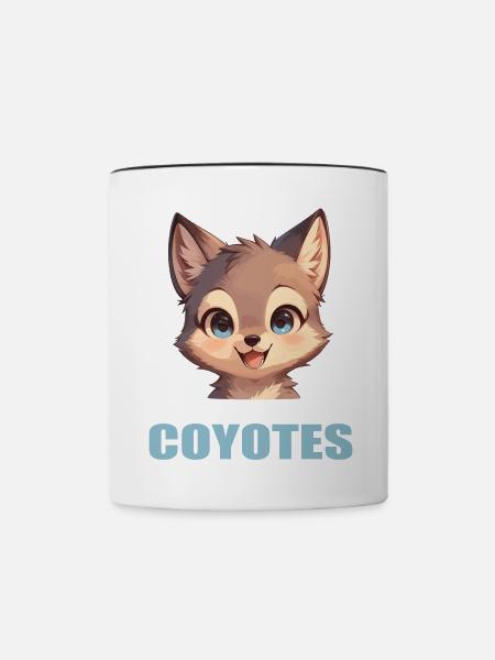 Kojoten Kojote - Tasse zweifarbig - Weiß/Schwarz