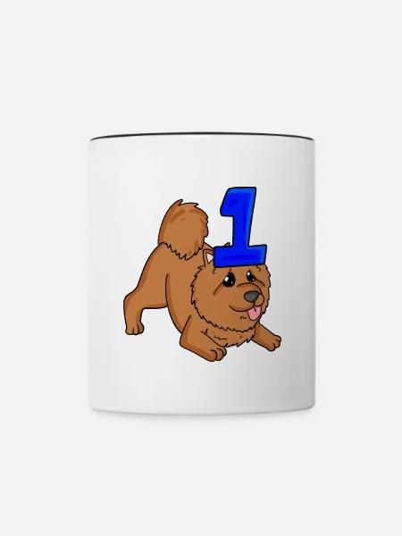 Zahl 1 Nummer Eins - Tasse zweifarbig - Weiß/Schwarz