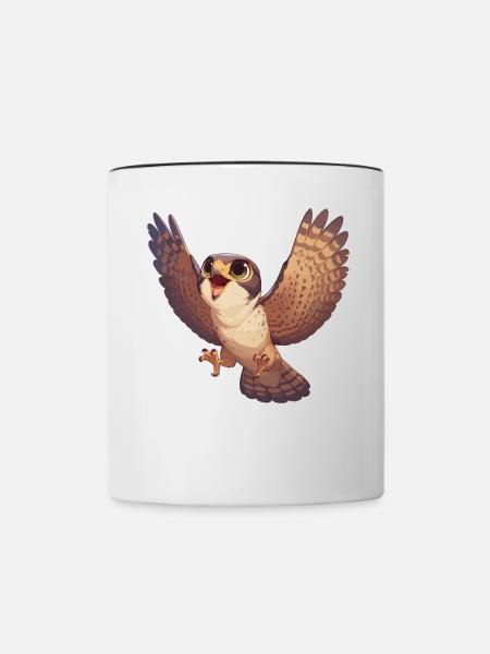 Falken Falke - Tasse zweifarbig - Weiß/Schwarz