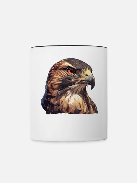 Falken Falke - Tasse zweifarbig - Weiß/Schwarz