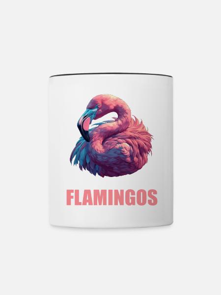 Flamingos Flamingo - Tasse zweifarbig - Weiß/Schwarz