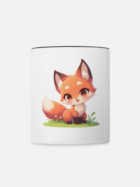 Füchse Fuchs - Tasse zweifarbig - Weiß/Schwarz