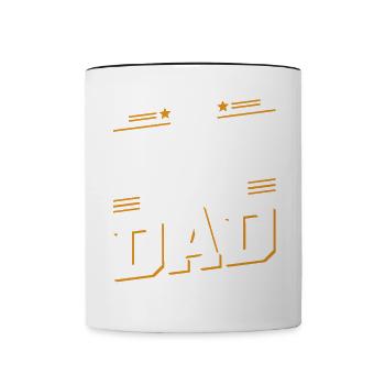 Ma pom-pom girl préférée m’appelle papa cheer dad - Mug contrasté - blanc/noir - Devant