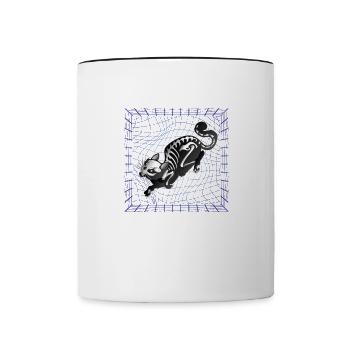 Schrödinger's Cat: Funny Science - Contrasting Mug - white/black - Front