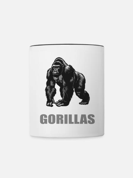Gorillas Gorilla - Tasse zweifarbig - Weiß/Schwarz