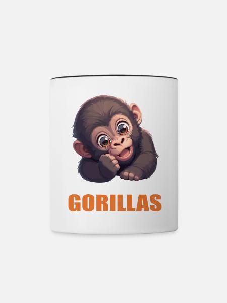 Gorillas Gorilla - Tasse zweifarbig - Weiß/Schwarz