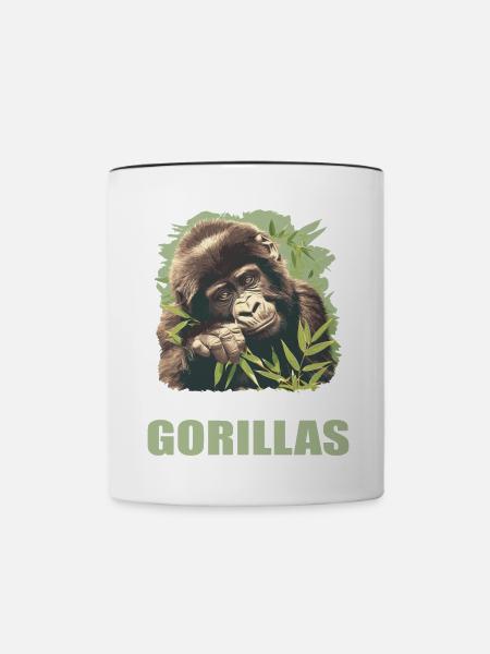 Gorillas Gorilla - Tasse zweifarbig - Weiß/Schwarz