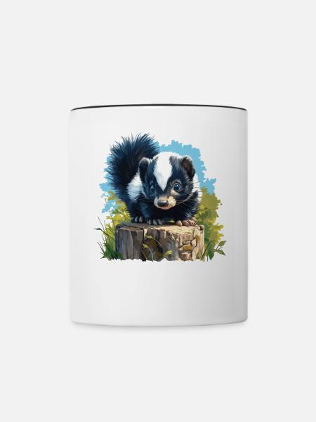 Stinktiere Stinktier - Tasse zweifarbig - Weiß/Schwarz