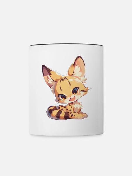 Servale Serval - Tasse zweifarbig - Weiß/Schwarz