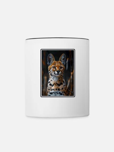 Servale Serval - Tasse zweifarbig - Weiß/Schwarz