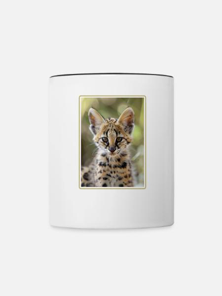 Servale Serval - Tasse zweifarbig - Weiß/Schwarz