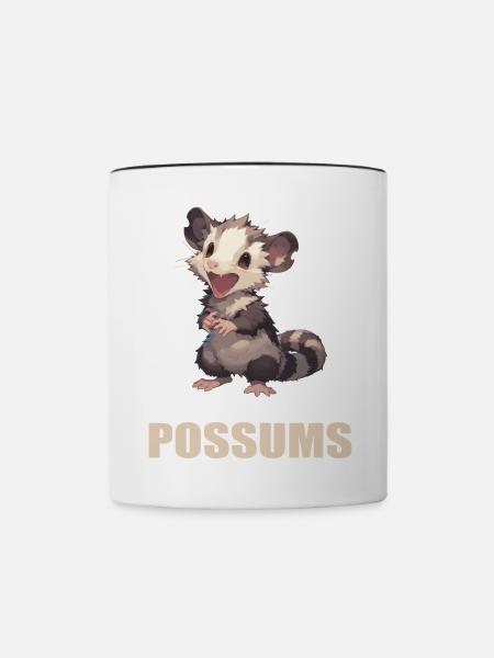 Opossum Opossums - Tasse zweifarbig - Weiß/Schwarz