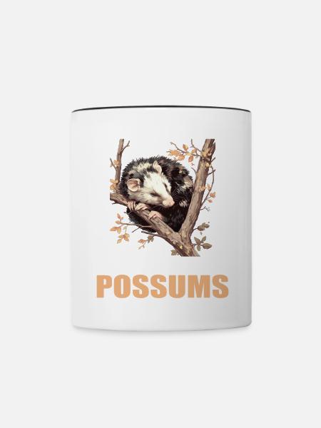 Opossum Opossums - Tasse zweifarbig - Weiß/Schwarz
