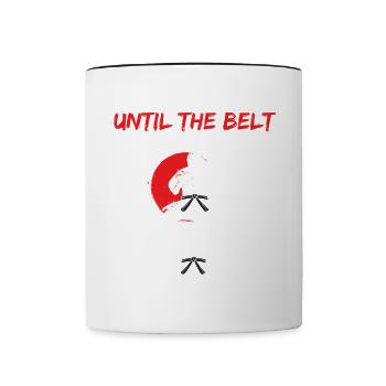 Ceinture noire : Restez motivé Art martial Kung Fu - Mug contrasté - blanc/noir - Devant