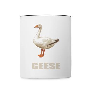 geese goose - Contrasting Mug - white/black - Front