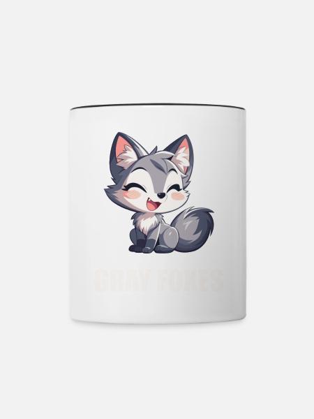 Graufüchse Graufuchs - Tasse zweifarbig - Weiß/Schwarz