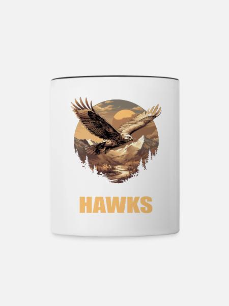 Falken Falke - Tasse zweifarbig - Weiß/Schwarz