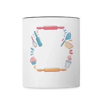 C’est mon Baking Bake Bakery Gifts - Mug contrasté - blanc/noir - Devant
