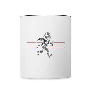 Funny - I once tried to be normal - Contrasting Mug - white/black - Front