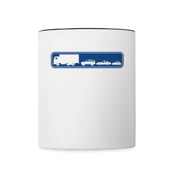 Je veux dire les suiveurs drôle de camionneur chauffeur de camion - Mug contrasté - blanc/noir - Devant