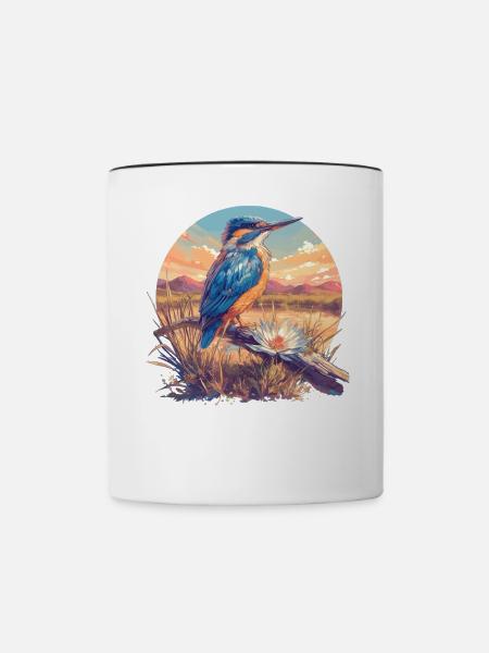 Eisvögel Eisvogel - Tasse zweifarbig - Weiß/Schwarz