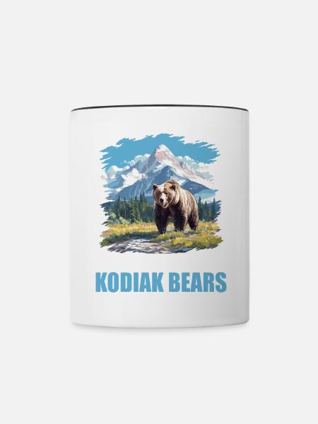 Kodiakbären Kodiakbär - Tasse zweifarbig - Weiß/Schwarz