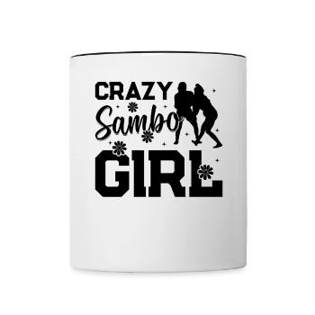 Fille Sambo Folle - Mug contrasté - blanc/noir - Devant