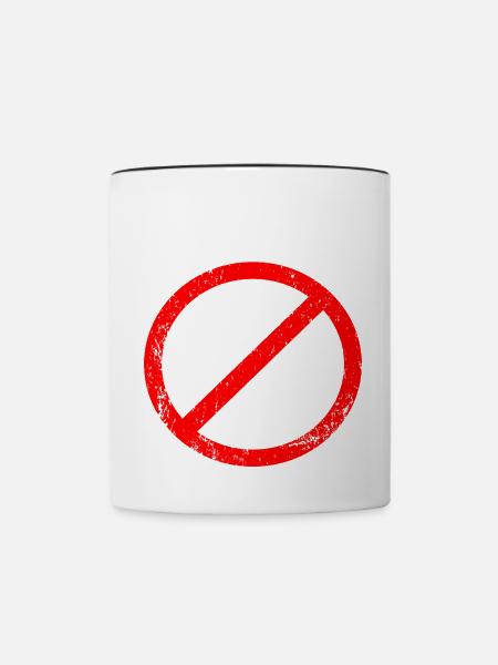 Keine Messer Stadt - Tasse zweifarbig - Weiß/Schwarz