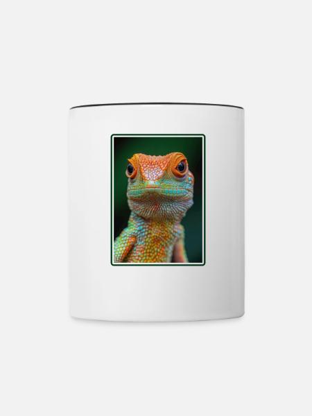 Eidechsen Eidechse - Tasse zweifarbig - Weiß/Schwarz