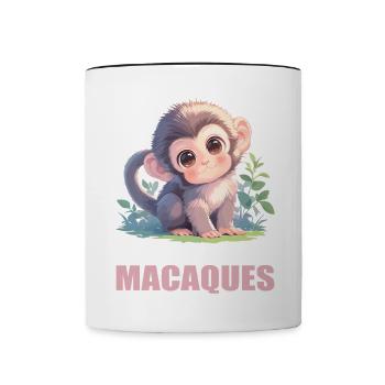 Macaque Macaque - Contrasting Mug - white/black - Front