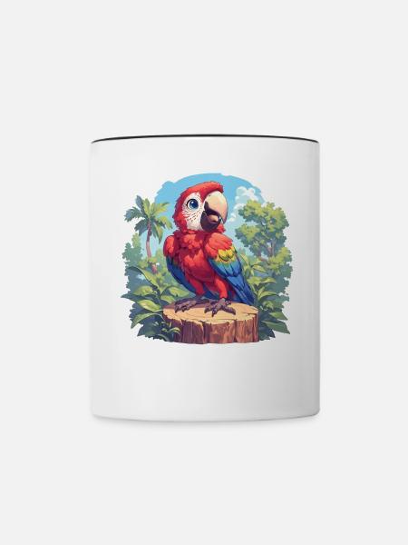 Aras Ara - Tasse zweifarbig - Weiß/Schwarz