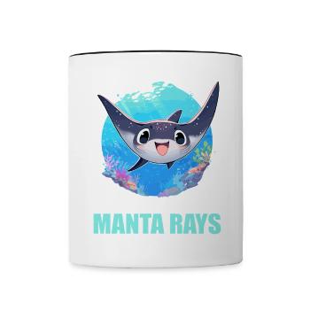 Manta Rays Manta Rays - Contrasting Mug - white/black - Front