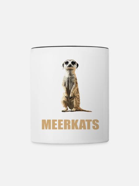 Meerkat Erdmännchen - Tasse zweifarbig - Weiß/Schwarz