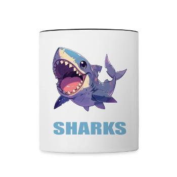 Haie Hai - Tasse zweifarbig - Weiß/Schwarz - Vorne