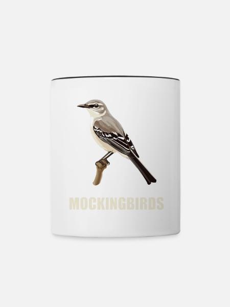 Spottdrosseln Spottdrossel - Tasse zweifarbig - Weiß/Schwarz