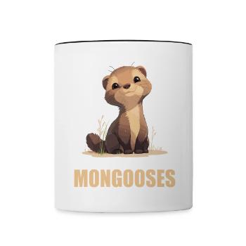 Mongoose's Mongoose - Contrasting Mug - white/black - Front