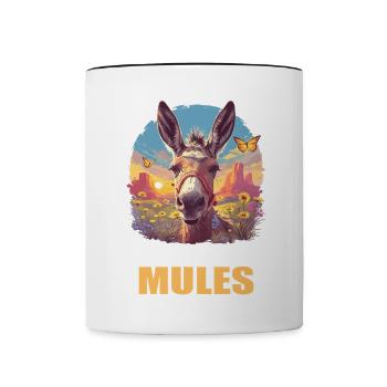 Mules Mule - Contrasting Mug - white/black - Front